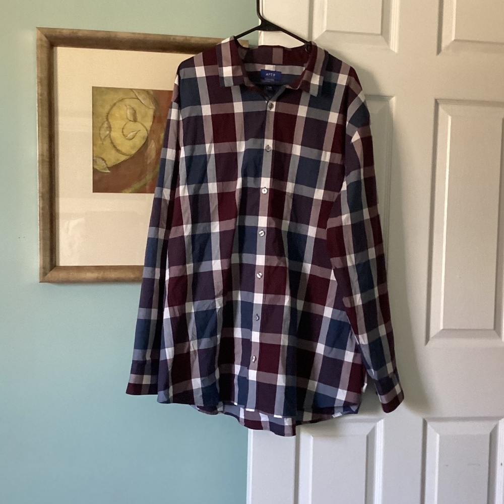 3XB Apartment 9 plaid Mens button down